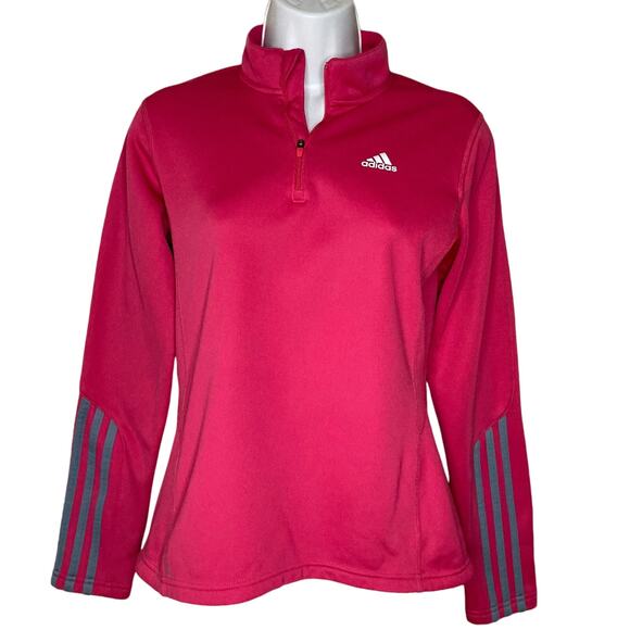 Adidas Formotion Climawarm Response Small 1/4 Zip Women’s Pink Fleece Pullover - Picture 1 of 16